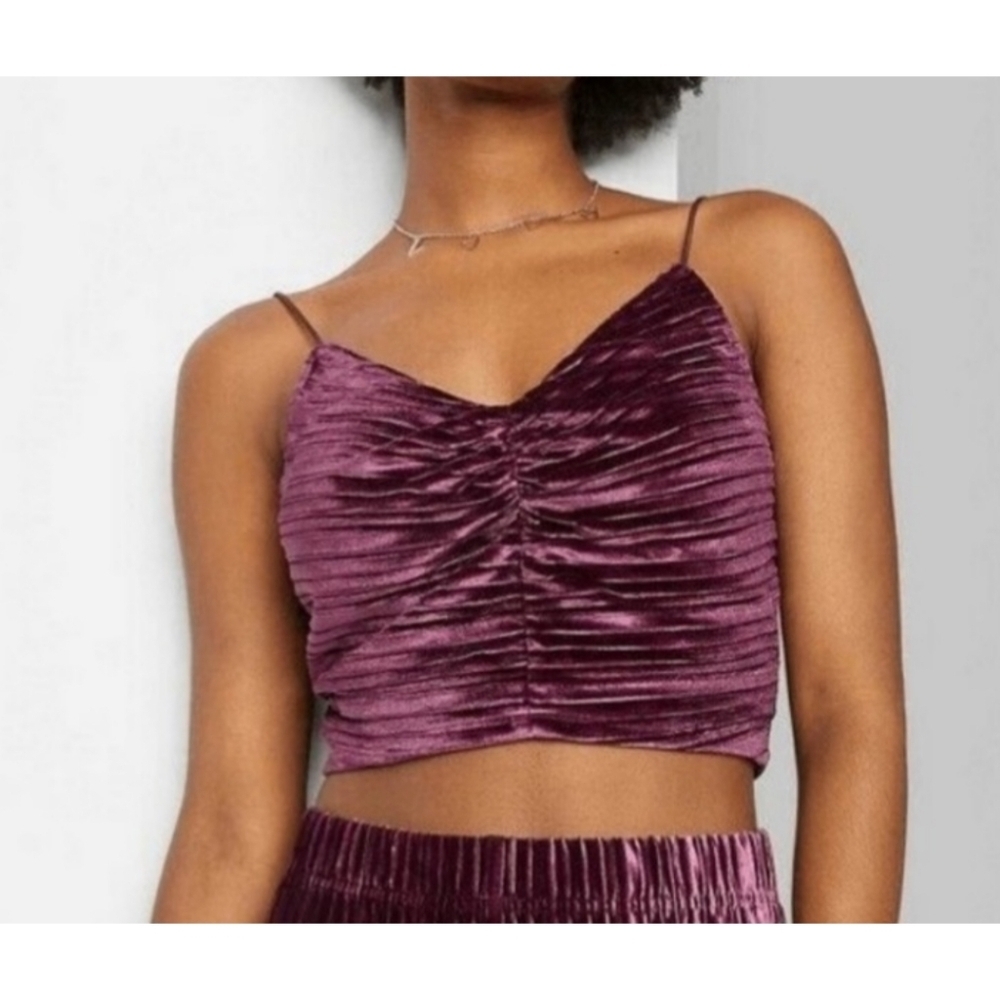 Wild Fable Velvet Cropped Tank Top